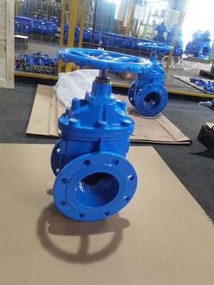 PN10 Flanged DIN F4 Gate Valve Resilient Seated Valves Ductile Iron