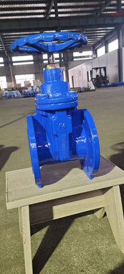 4" Flanged CI Soft Seat Gate Valve With Cap GB Standard