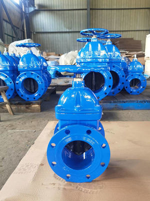 8" Flanged Gate Valve With Gearbox DN200 GGG50 Non Rising Stem