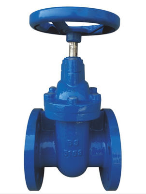 Gear Operated Metal Seat Gate Valve Blue With Cast Iron Ductile Iron Body