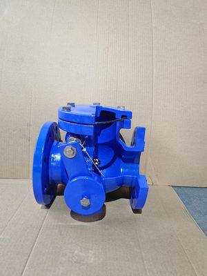 DIN3302 Cast Iron Swing Check Valve With Counter Weight Metal / Soft Seat -20℃ To 120℃ Temp Range
