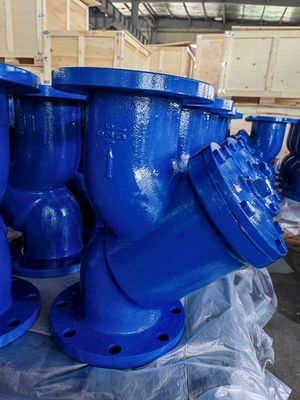 SS304/SS316 Screen Y Strainer Valve For Flanged Connections Cast Iron / Ductile Iron Body